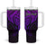 Personalised Aotearoa Papua Shell Tumbler With Handle Purple Polynesian Pacific Tribal