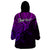 Custom Aotearoa Maori Koru Wearable Blanket Hoodie Polynesian Pacific Tribal - Purple LT9 - Polynesian Pride