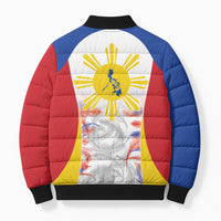 Philippines Flag Day Bomber Puffer Jacket Filipino Feather Pattern LT9 - Polynesian Pride