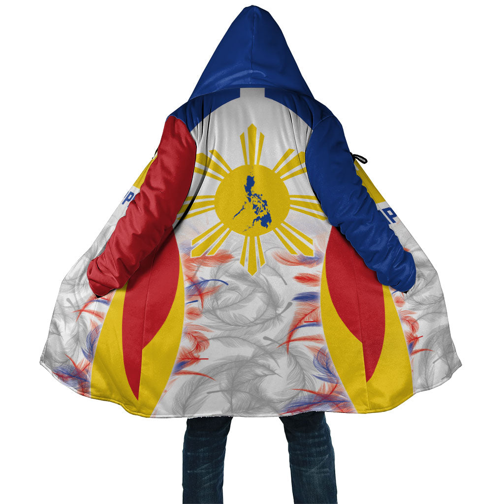 Philippines Flag Day Cloak Filipino Feather Pattern LT9 Unisex White - Polynesian Pride