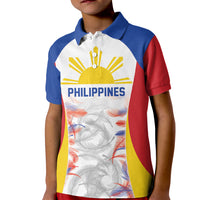 Philippines Flag Day Kid Polo Shirt Filipino Feather Pattern LT9 Kid White - Polynesian Pride
