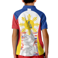 Philippines Flag Day Kid Polo Shirt Filipino Feather Pattern LT9 - Polynesian Pride