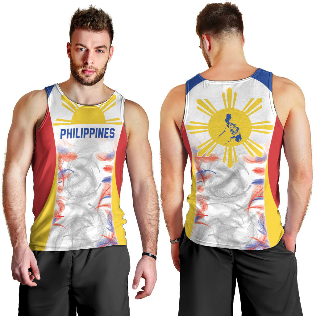 Philippines Flag Day Men Tank Top Filipino Feather Pattern LT9 - Polynesian Pride