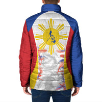 Philippines Flag Day Padded Jacket Filipino Feather Pattern LT9 - Polynesian Pride