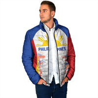 Philippines Flag Day Padded Jacket Filipino Feather Pattern LT9 - Polynesian Pride