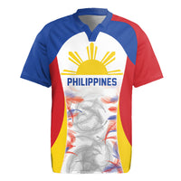 Philippines Flag Day Rugby Jersey Filipino Feather Pattern LT9 White - Polynesian Pride