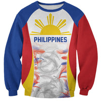Philippines Flag Day Sweatshirt Filipino Feather Pattern LT9 Unisex White - Polynesian Pride