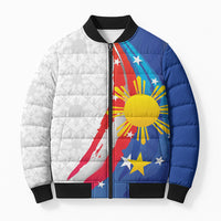 Philippines Flag Day Bomber Puffer Jacket Filipino Pride Shines Bright On Flag Day LT9 Unisex White - Polynesian Pride