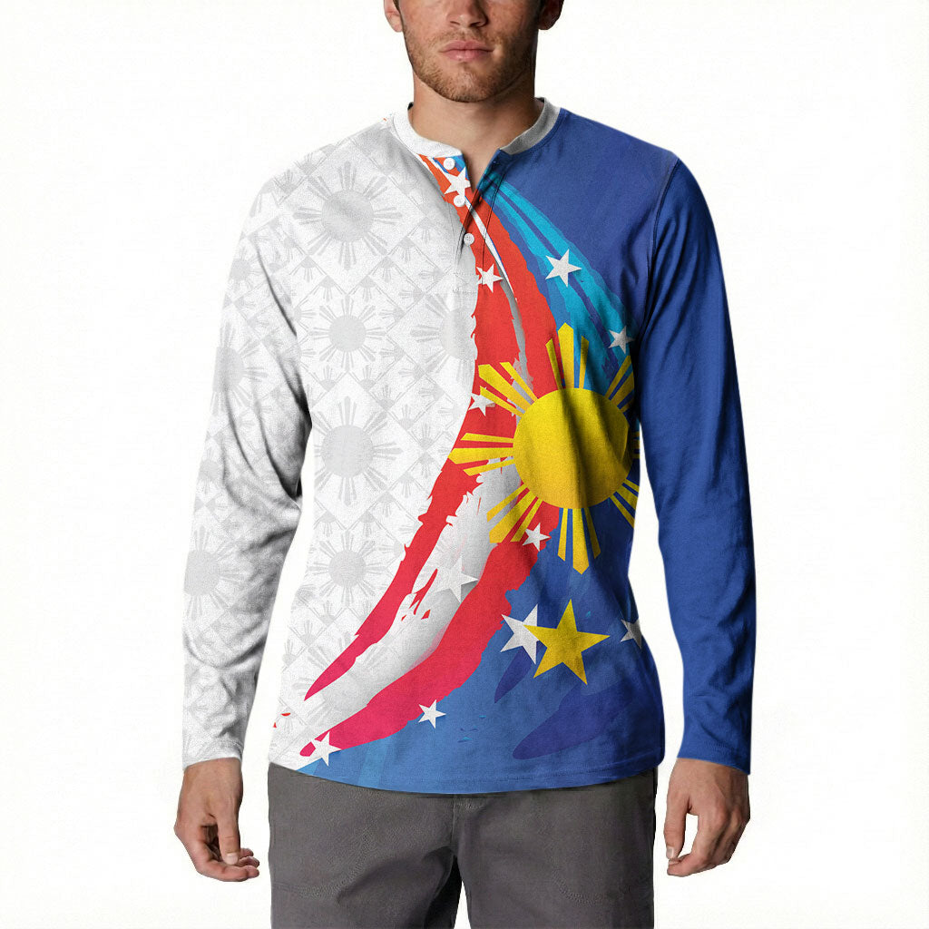 Philippines Flag Day Button Sweatshirt Filipino Pride Shines Bright On Flag Day LT9 - Polynesian Pride