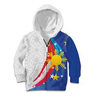 Philippines Flag Day Kid Hoodie Filipino Pride Shines Bright On Flag Day LT9 Zip Hoodie White - Polynesian Pride
