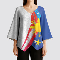 Philippines Flag Day Kimono Sleeve Blouse Filipino Pride Shines Bright On Flag Day