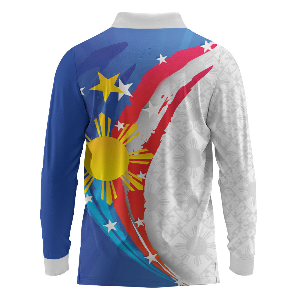 Philippines Flag Day Long Sleeve Polo Shirt Filipino Pride Shines Bright On Flag Day LT9 - Polynesian Pride