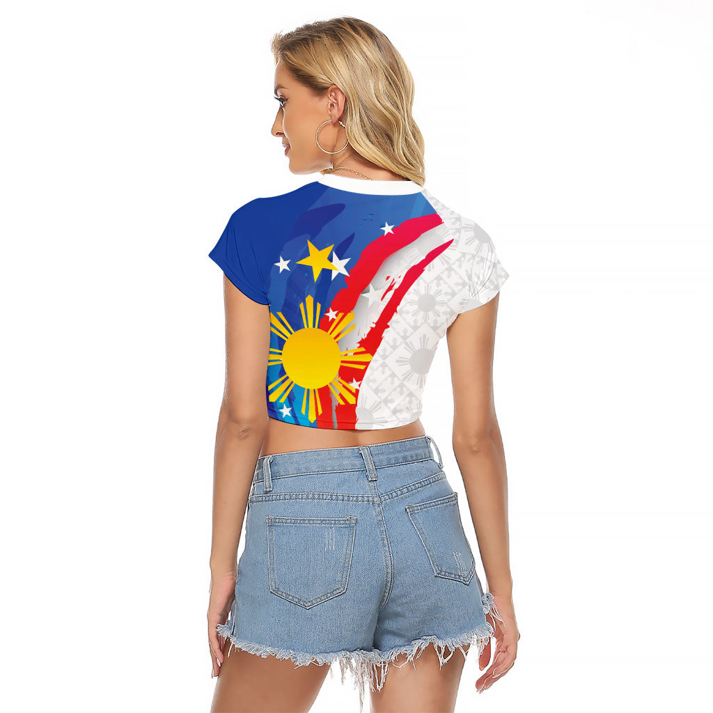 Philippines Flag Day Raglan Cropped T Shirt Filipino Pride Shines Bright On Flag Day LT9 - Polynesian Pride