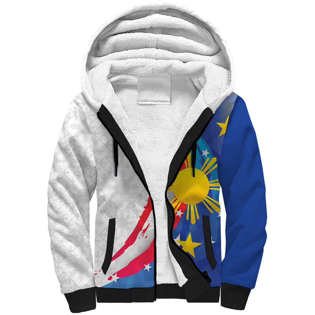 Philippines Flag Day Sherpa Hoodie Filipino Pride Shines Bright On Flag Day LT9 Unisex White - Polynesian Pride