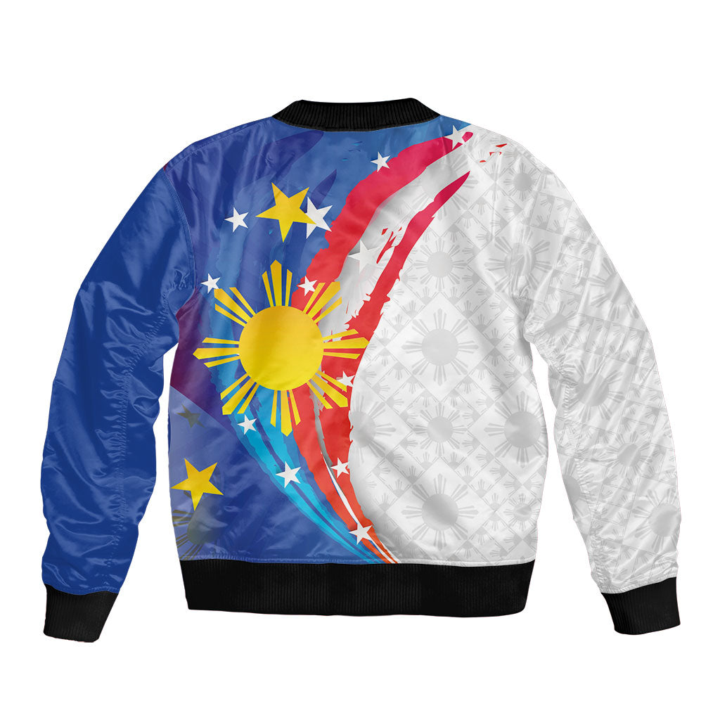 Philippines Flag Day Sleeve Zip Bomber Jacket Filipino Pride Shines Bright On Flag Day LT9 - Polynesian Pride