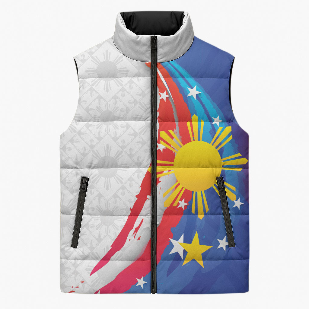 Philippines Flag Day Sleeveless Puffer Jacket Filipino Pride Shines Bright On Flag Day
