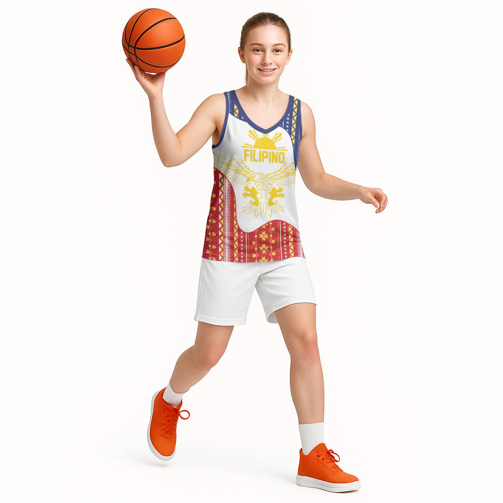 Philippines Flag Day Basketball Jersey Filipino Traditional Igorot Tribal Pattern LT9 - Polynesian Pride
