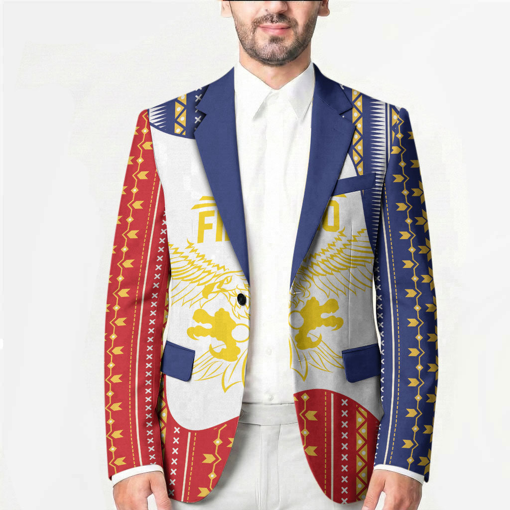 Philippines Flag Day Blazer Filipino Traditional Igorot Tribal Pattern LT9 - Polynesian Pride