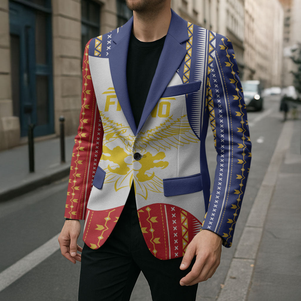 Philippines Flag Day Blazer Filipino Traditional Igorot Tribal Pattern LT9 - Polynesian Pride