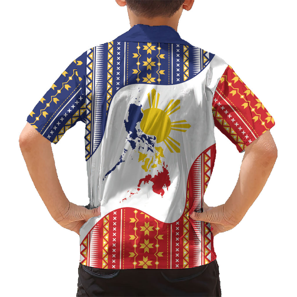 Philippines Flag Day Kid Hawaiian Shirt Filipino Traditional Igorot Tribal Pattern LT9 - Polynesian Pride