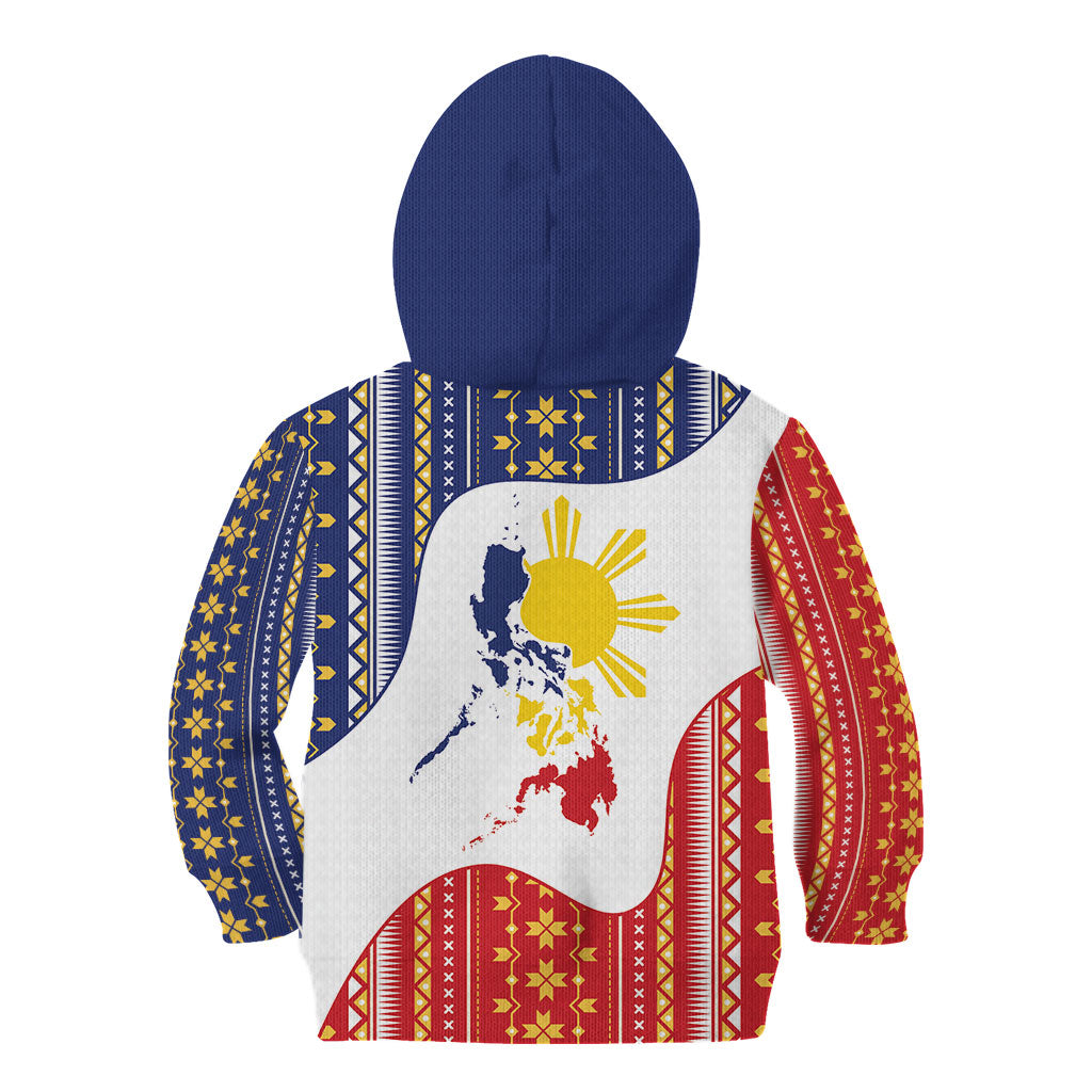 Philippines Flag Day Kid Hoodie Filipino Traditional Igorot Tribal Pattern LT9 - Polynesian Pride