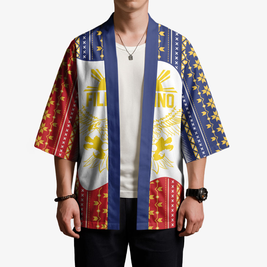 Philippines Flag Day Kimono Filipino Traditional Igorot Tribal Pattern LT9 - Polynesian Pride