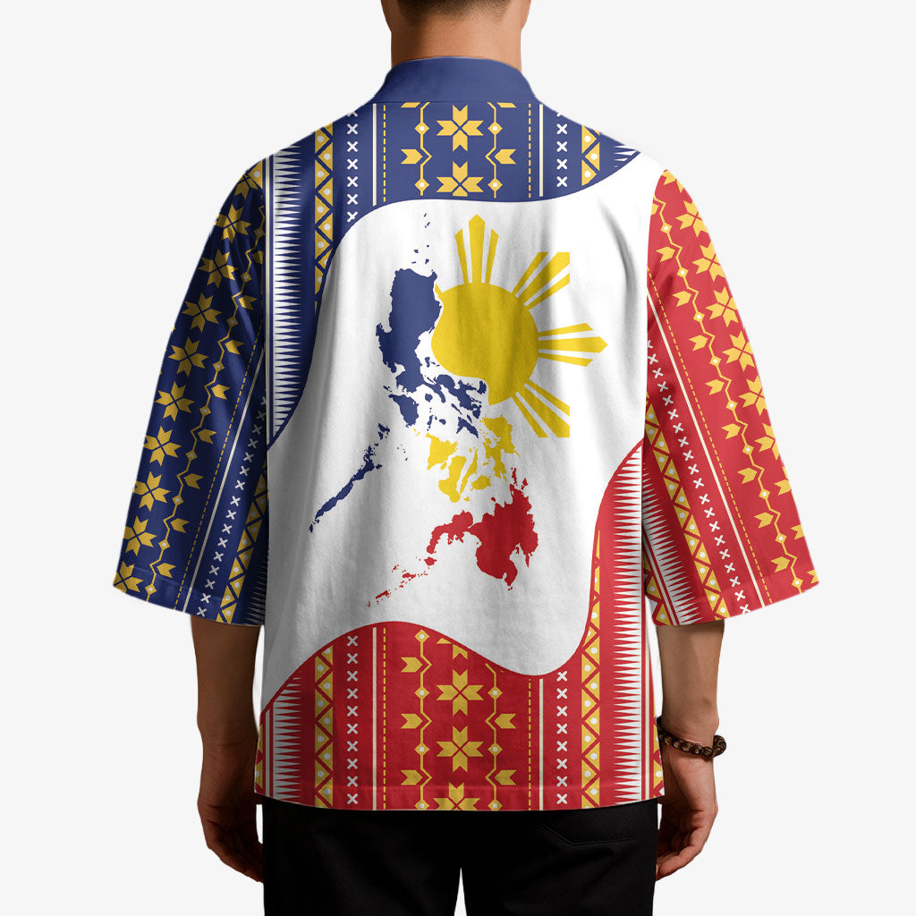 Philippines Flag Day Kimono Filipino Traditional Igorot Tribal Pattern LT9 - Polynesian Pride