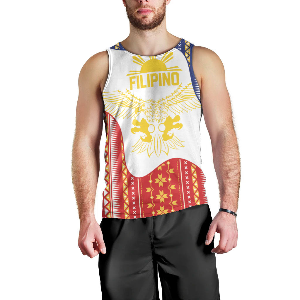 Philippines Flag Day Men Tank Top Filipino Traditional Igorot Tribal Pattern