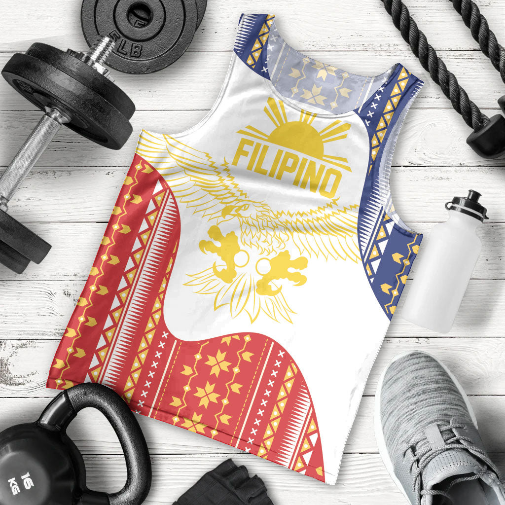 Philippines Flag Day Men Tank Top Filipino Traditional Igorot Tribal Pattern