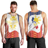 Philippines Flag Day Men Tank Top Filipino Traditional Igorot Tribal Pattern