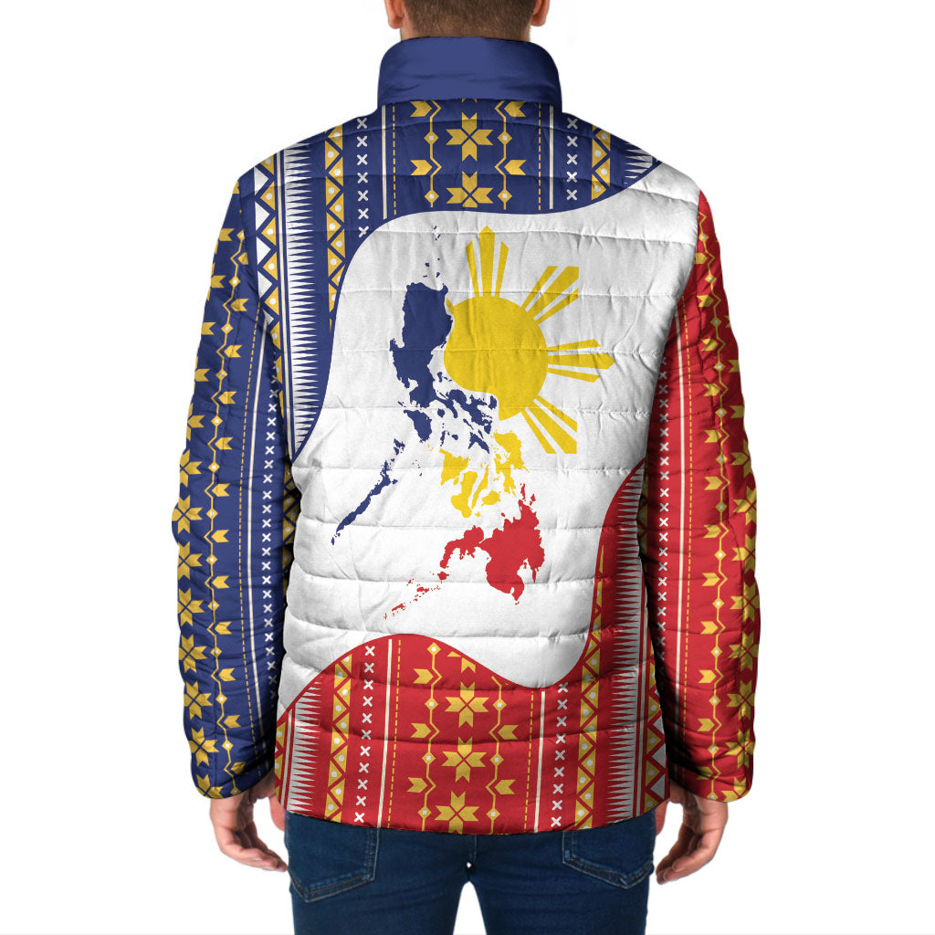 Philippines Flag Day Padded Jacket Filipino Traditional Igorot Tribal Pattern LT9 - Polynesian Pride