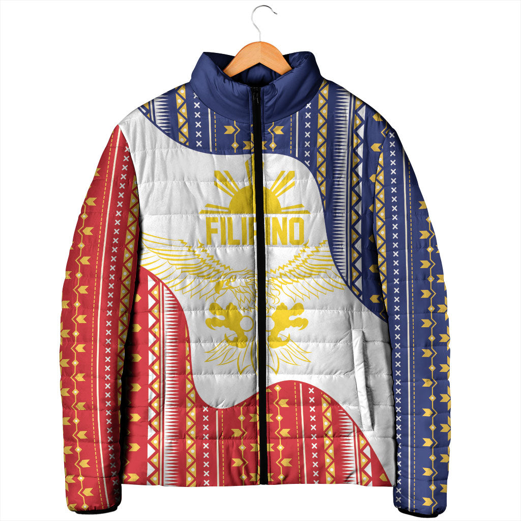 Philippines Flag Day Padded Jacket Filipino Traditional Igorot Tribal Pattern LT9 - Polynesian Pride
