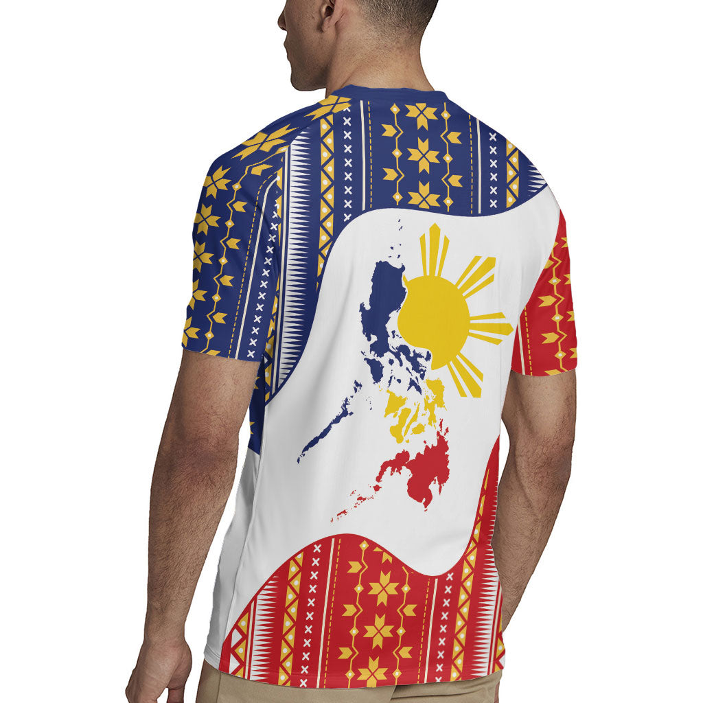 Philippines Flag Day Rugby Jersey Filipino Traditional Igorot Tribal Pattern LT9 - Polynesian Pride
