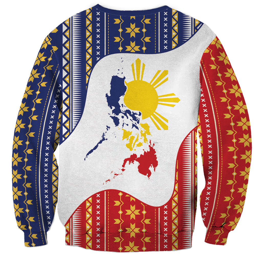 Philippines Flag Day Sweatshirt Filipino Traditional Igorot Tribal Pattern LT9 - Polynesian Pride