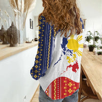 Philippines Flag Day Women Casual Shirt Filipino Traditional Igorot Tribal Pattern