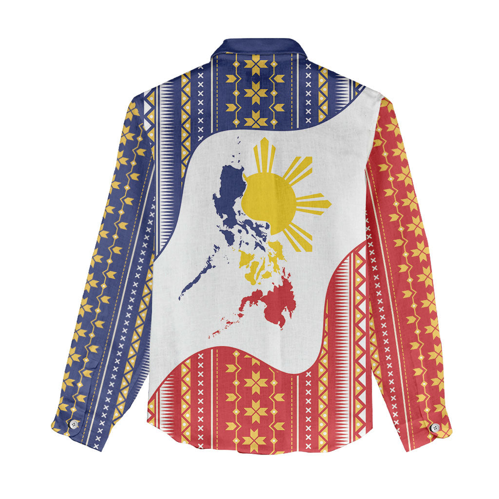 Philippines Flag Day Women Casual Shirt Filipino Traditional Igorot Tribal Pattern