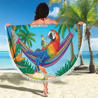 5 Oclock Somewhere Beach Blanket Hawaii Parrots Cocktail Summer Beach Vibe - Polynesian Pride