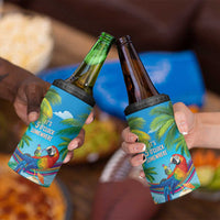 5 Oclock Somewhere 4 in 1 Can Cooler Tumbler Hawaii Parrots Cocktail Summer Beach Vibe - Polynesian Pride