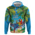5 Oclock Somewhere Hoodie Hawaii Parrots Cocktail Summer Beach Vibe - Polynesian Pride