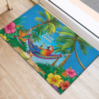 5 Oclock Somewhere Rubber Doormat Hawaii Parrots Cocktail Summer Beach Vibe LT9 - Polynesian Pride