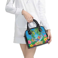 5 Oclock Somewhere Shoulder Handbag Hawaii Parrots Cocktail Summer Beach Vibe - Polynesian Pride