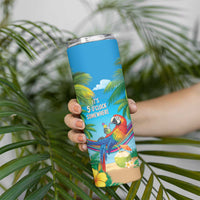 5 Oclock Somewhere Skinny Tumbler Hawaii Parrots Cocktail Summer Beach Vibe - Polynesian Pride