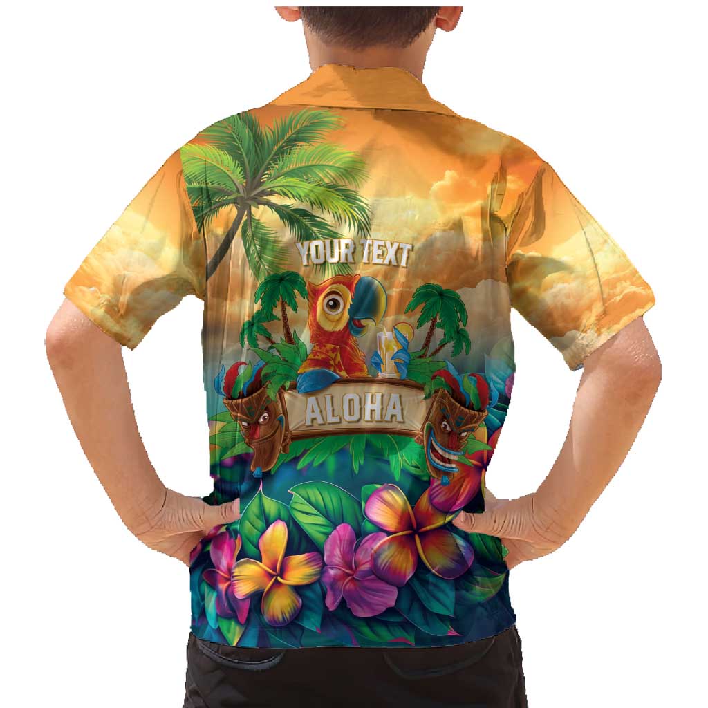 5 Oclock Somewhere Personalized Family Matching Mermaid Dress and Hawaiian Shirt Hawaii Parrots Plumeria Summer Vibe - Polynesian Pride