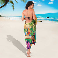 5 Oclock Somewhere Personalized Sarong Hawaii Parrots Plumeria Summer Vibe - Polynesian Pride