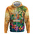 5 Oclock Somewhere Personalized Zip Hoodie Hawaii Parrots Plumeria Summer Vibe - Polynesian Pride