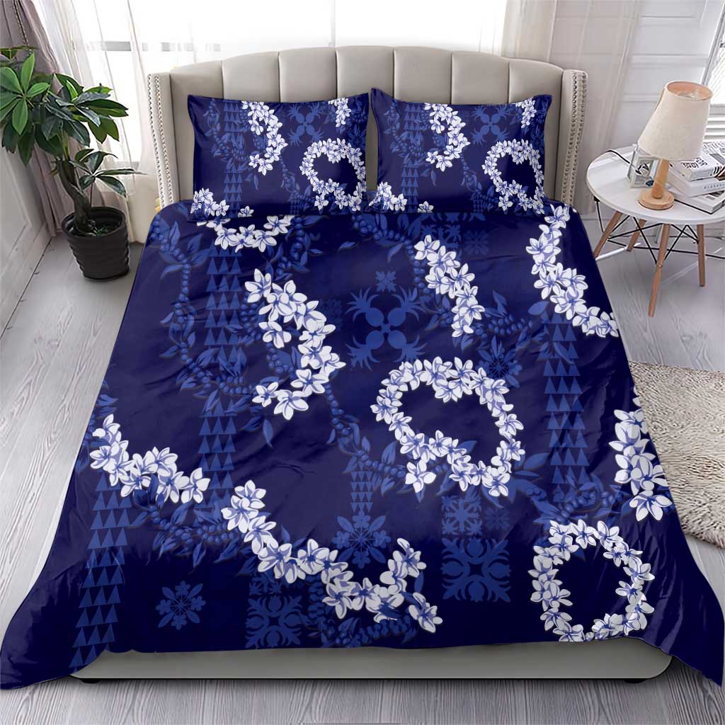 Mokihana Maile and Ilima Leis Bedding Set Uliuli Hawaiian Tapa Quilt Pattern - Polynesian Pride