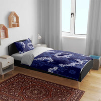 Mokihana Maile and Ilima Leis Bedding Set Uliuli Hawaiian Tapa Quilt Pattern - Polynesian Pride