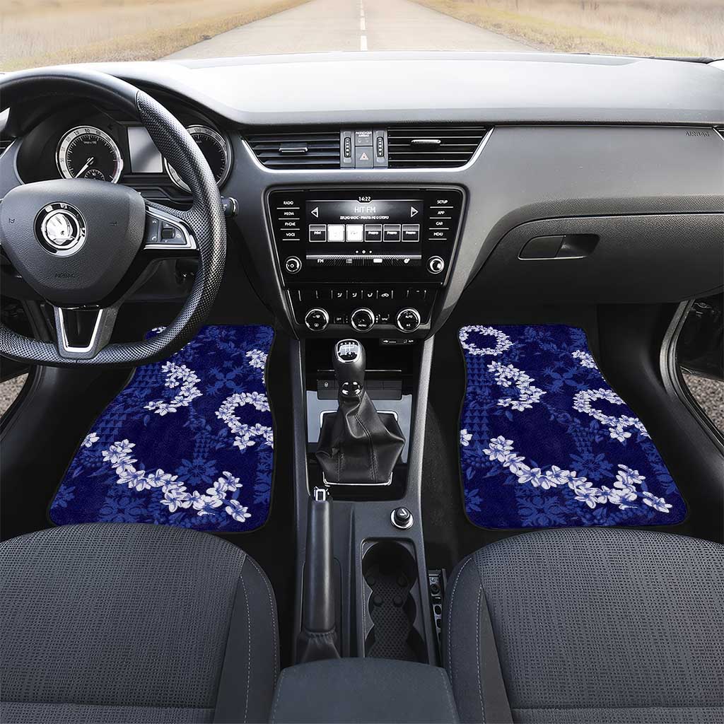 Mokihana Maile and Ilima Leis Car Mats Uliuli Hawaiian Tapa Quilt Pattern - Polynesian Pride