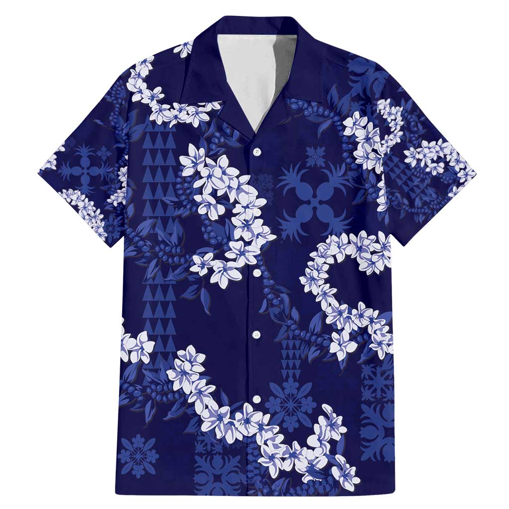 Mokihana Maile and Ilima Leis Family Matching Mermaid Dress and Hawaiian Shirt Uliuli Hawaiian Tapa Quilt Pattern - Polynesian Pride