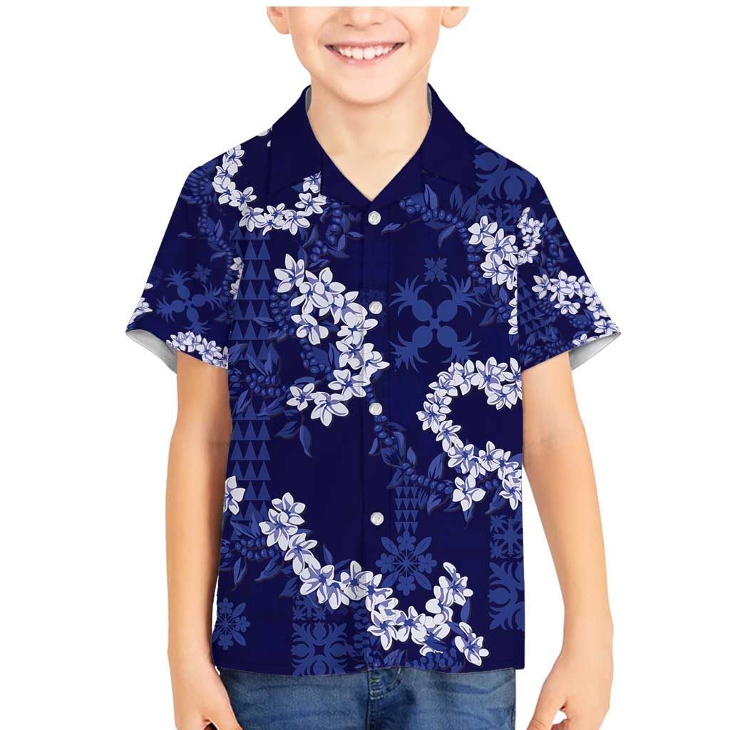 Mokihana Maile and Ilima Leis Family Matching Mermaid Dress and Hawaiian Shirt Uliuli Hawaiian Tapa Quilt Pattern - Polynesian Pride